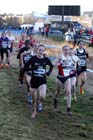 Fionnuala Britton and Gemma Steel lead the senior womens 6k BUPA Great Edinburgh Cross Country. Photo: David T. Hewitson/Sports for All Pics
